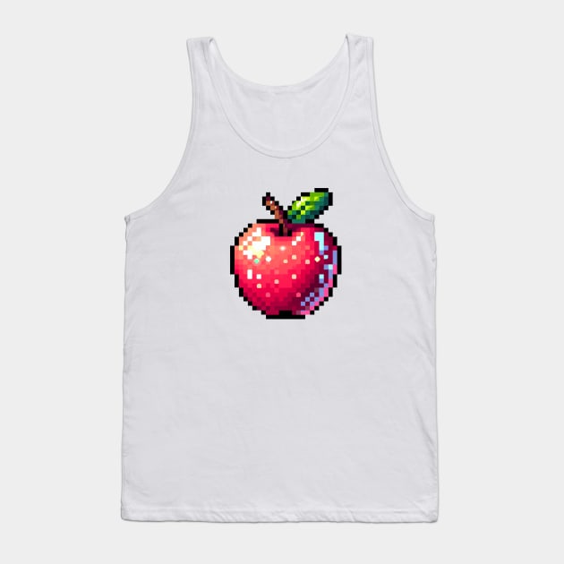 Apple Pixel Wild Flora Bloom Retro Tank Top by Flowering Away